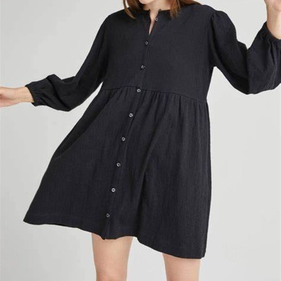 Richer Poorer Dresses & Skirts - Richer Poorer Cloud Weave Button Up Black Dress